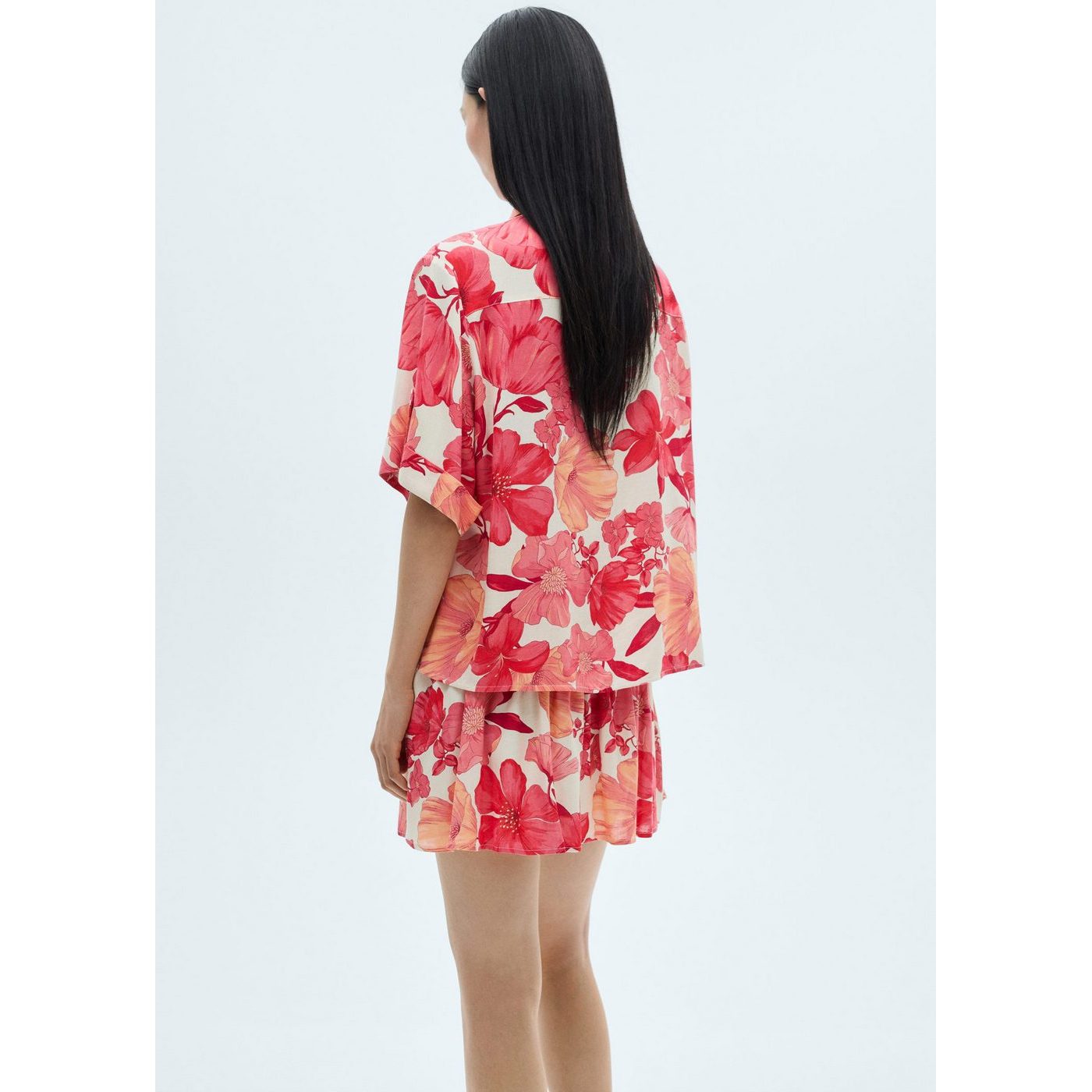 Chemise Poches En Imprimé Fleuri
