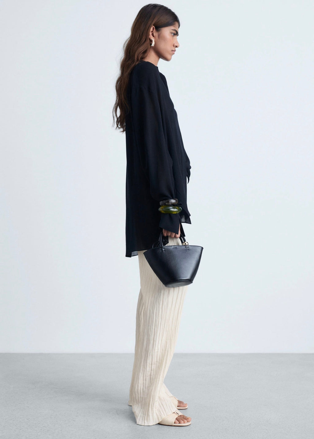 Pantalon Droit Plissé