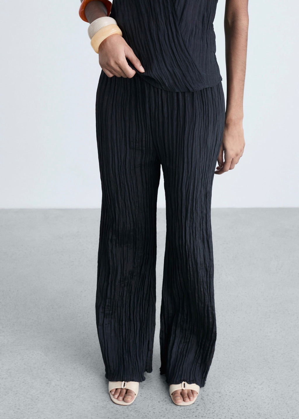 Pantalon Droit Plissé