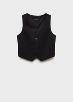 Gilet De Costume À Fines Rayures