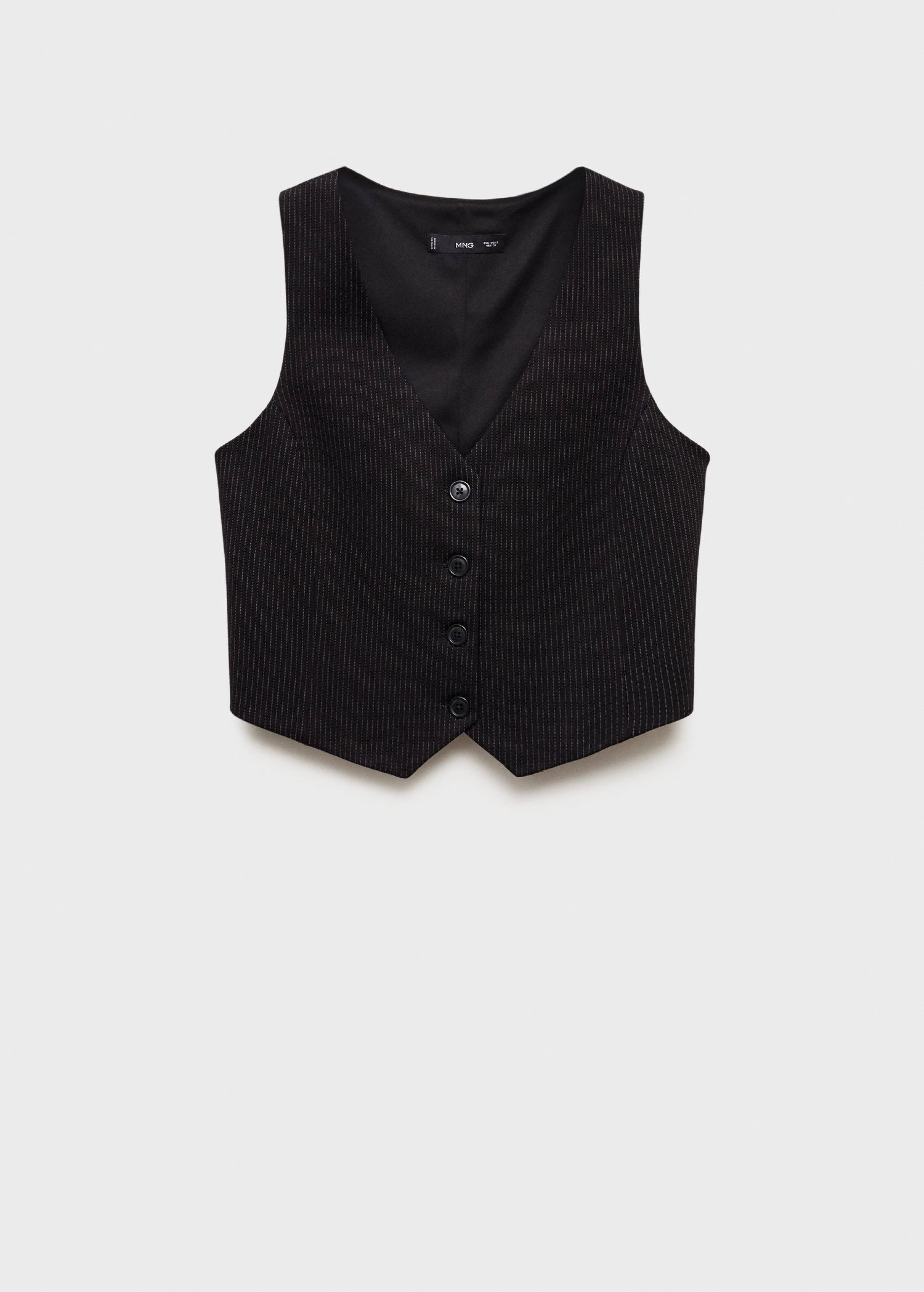 Gilet De Costume À Fines Rayures