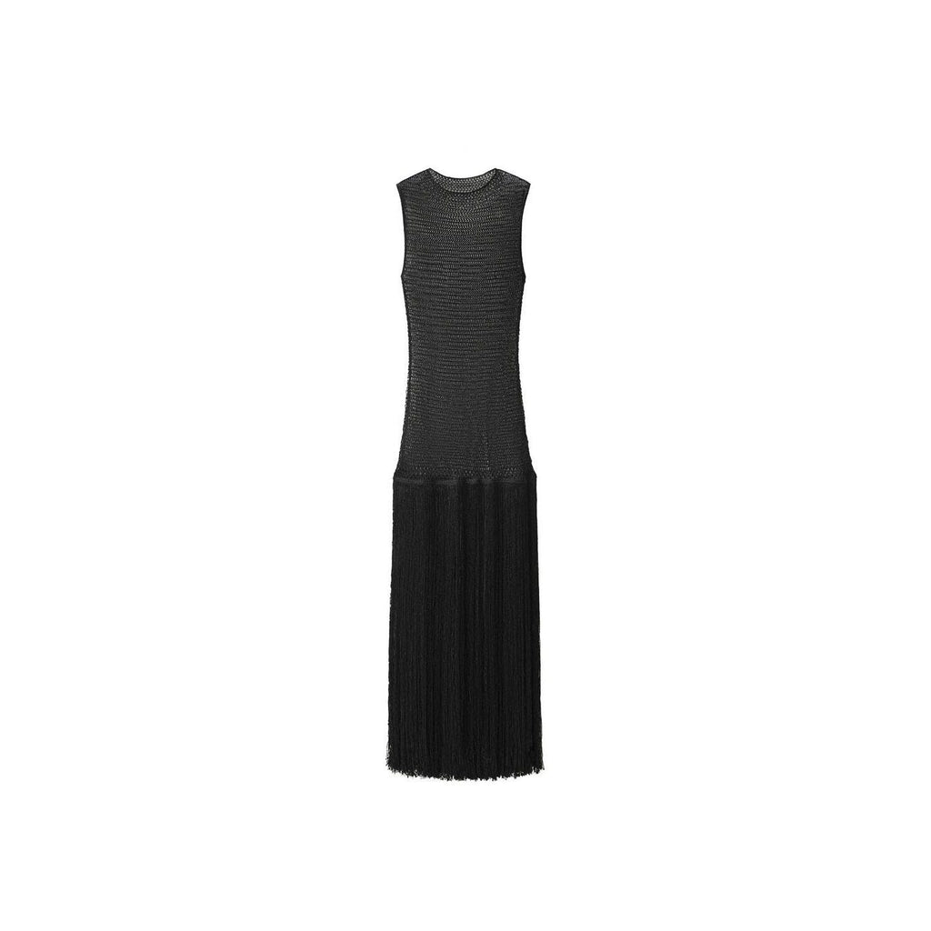 Robe Maille Ajourée Franges
