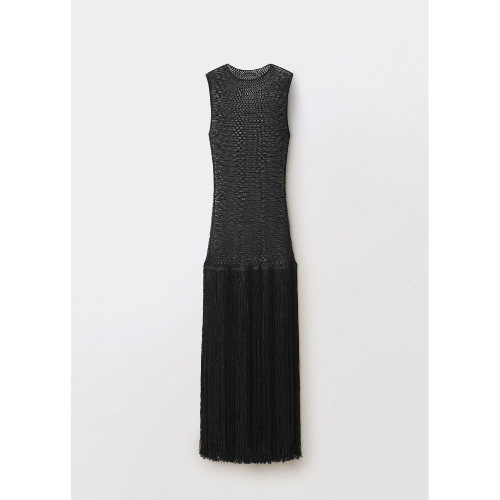 Robe Maille Ajourée Franges