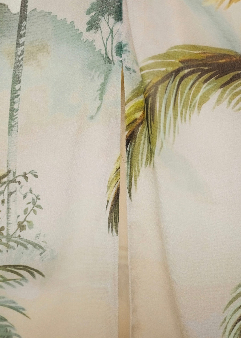 Jupe Droite Imprimé Tropical