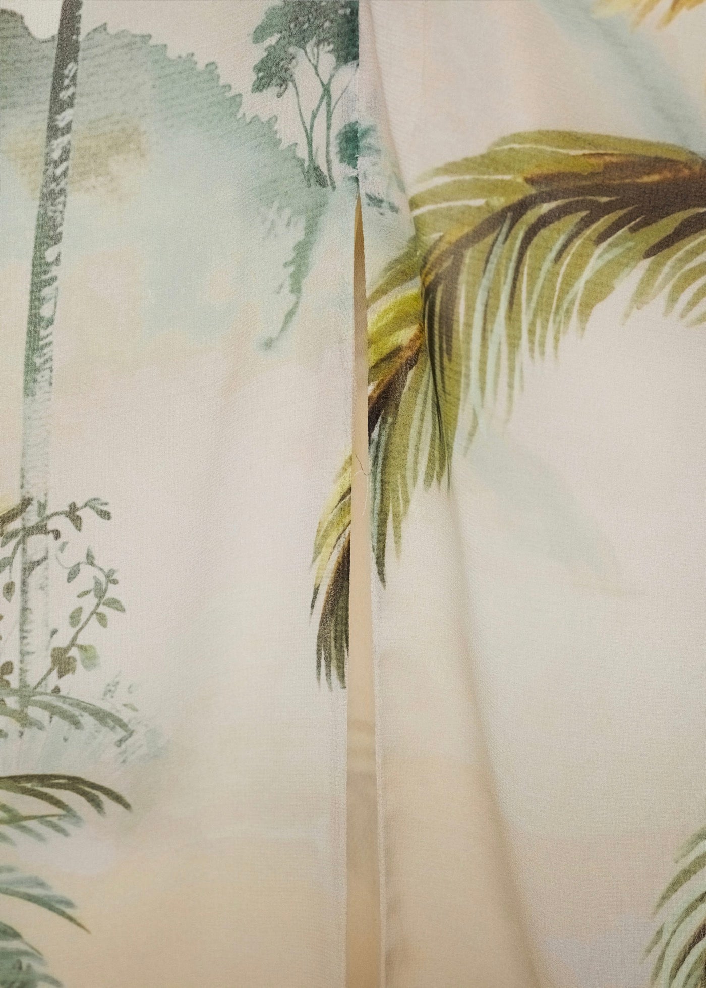 Jupe Droite Imprimé Tropical