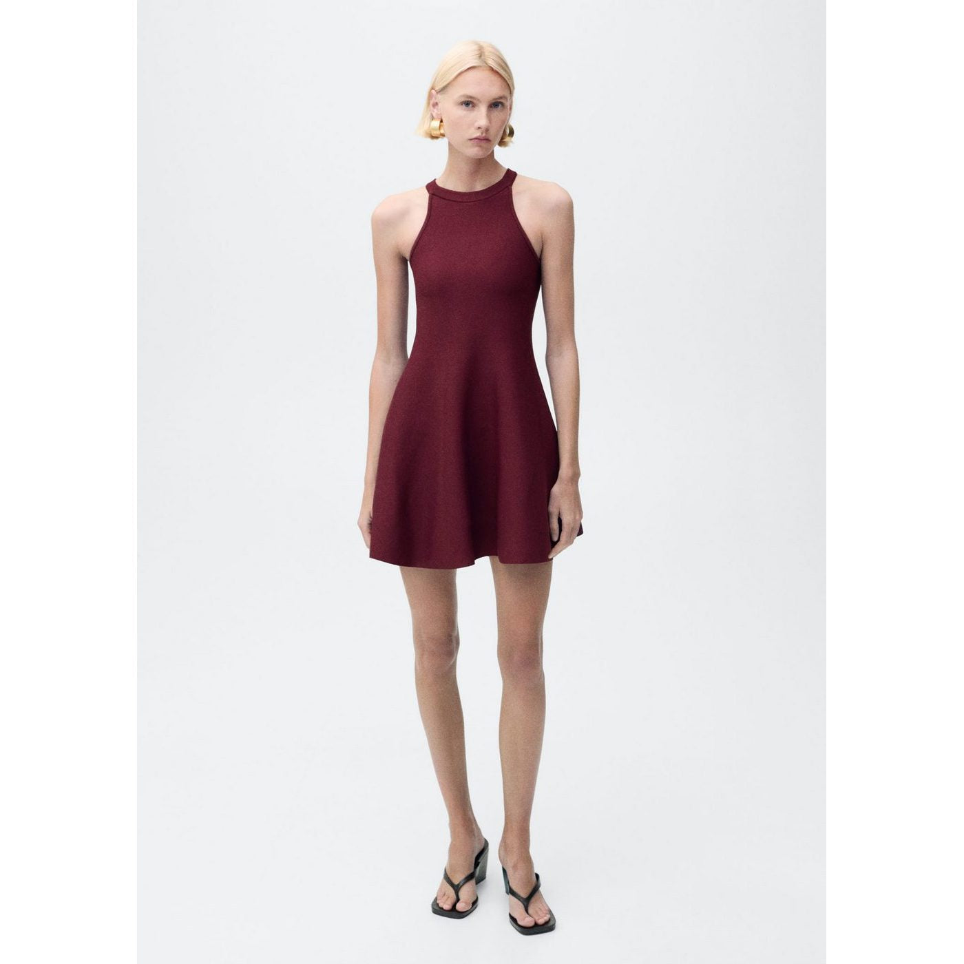 Robe Courte Maille Péplum