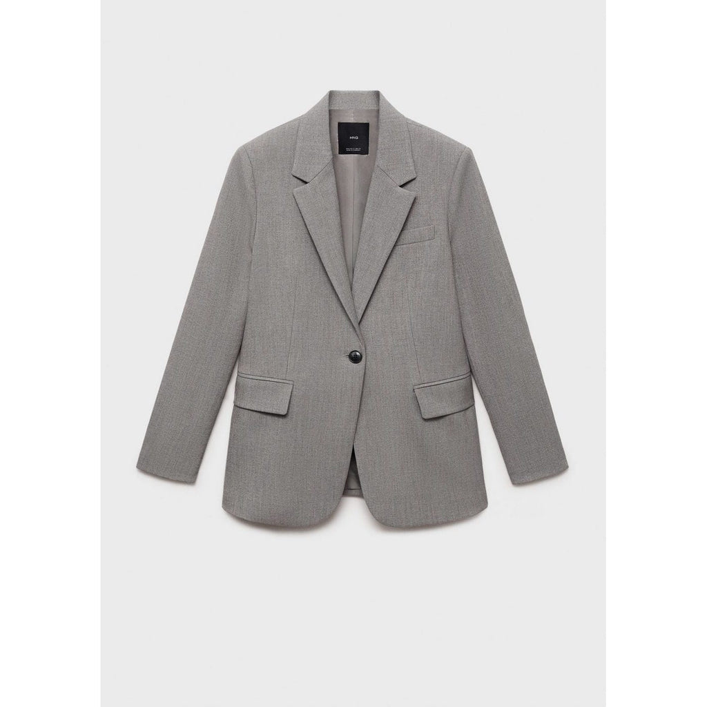 Blazer Droit Avec Poches À Rabat