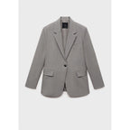 Blazer Droit Avec Poches À Rabat
