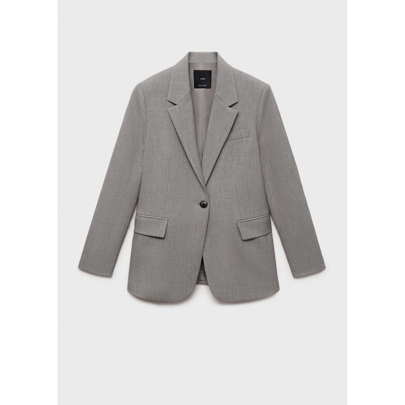 Blazer Droit Avec Poches À Rabat