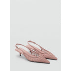 Chaussure À Talon En Mesh Avec Boules Décoratives