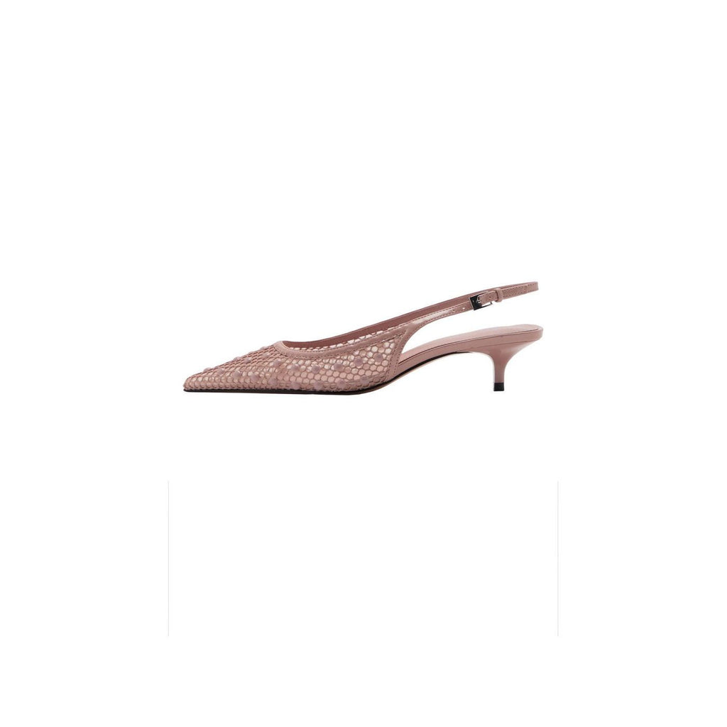 Chaussure À Talon En Mesh Avec Boules Décoratives