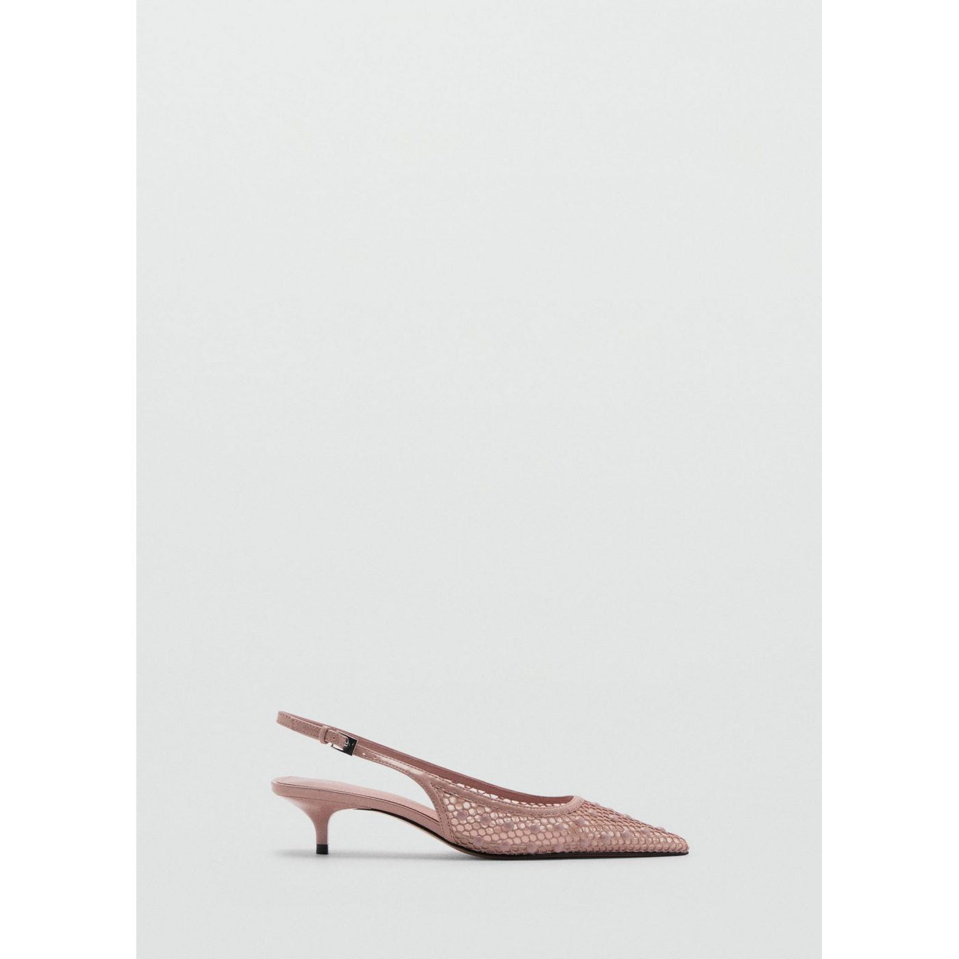 Chaussure À Talon En Mesh Avec Boules Décoratives