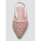 Chaussure À Talon En Mesh Avec Boules Décoratives