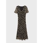 Robe Midi Droite À Imprimé Fleuri