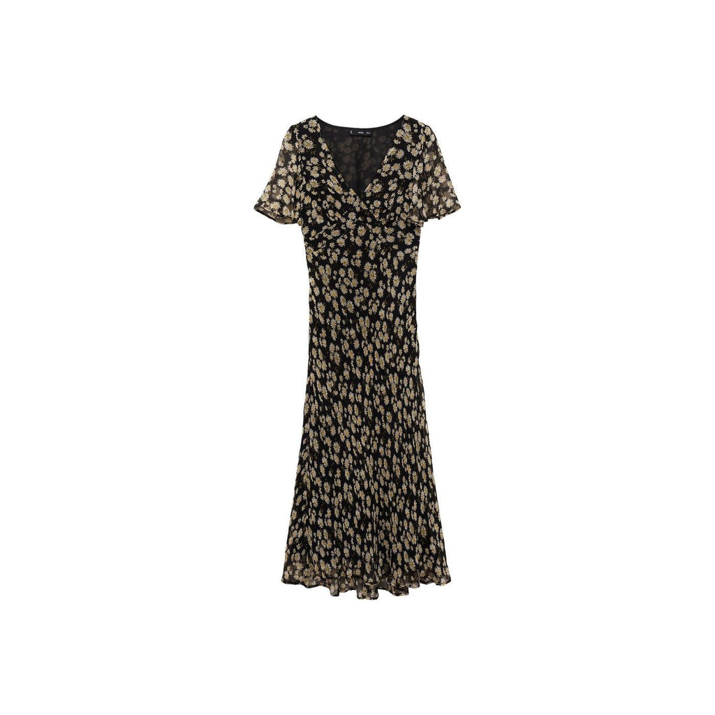 Robe Midi Droite À Imprimé Fleuri