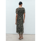 Robe Midi Droite À Imprimé Fleuri