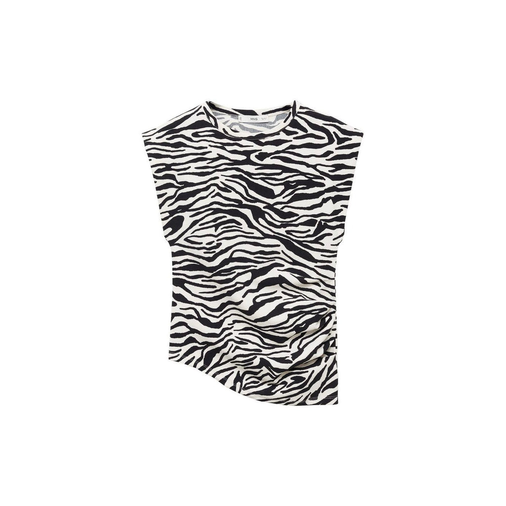 T-Shirt Drapé Sans Manches