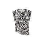 T-Shirt Drapé Sans Manches