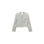 Veste Tweed Bords Effilochés