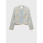Veste Tweed Bords Effilochés