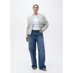 Veste Tweed Bords Effilochés
