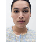 Veste Tweed Bords Effilochés