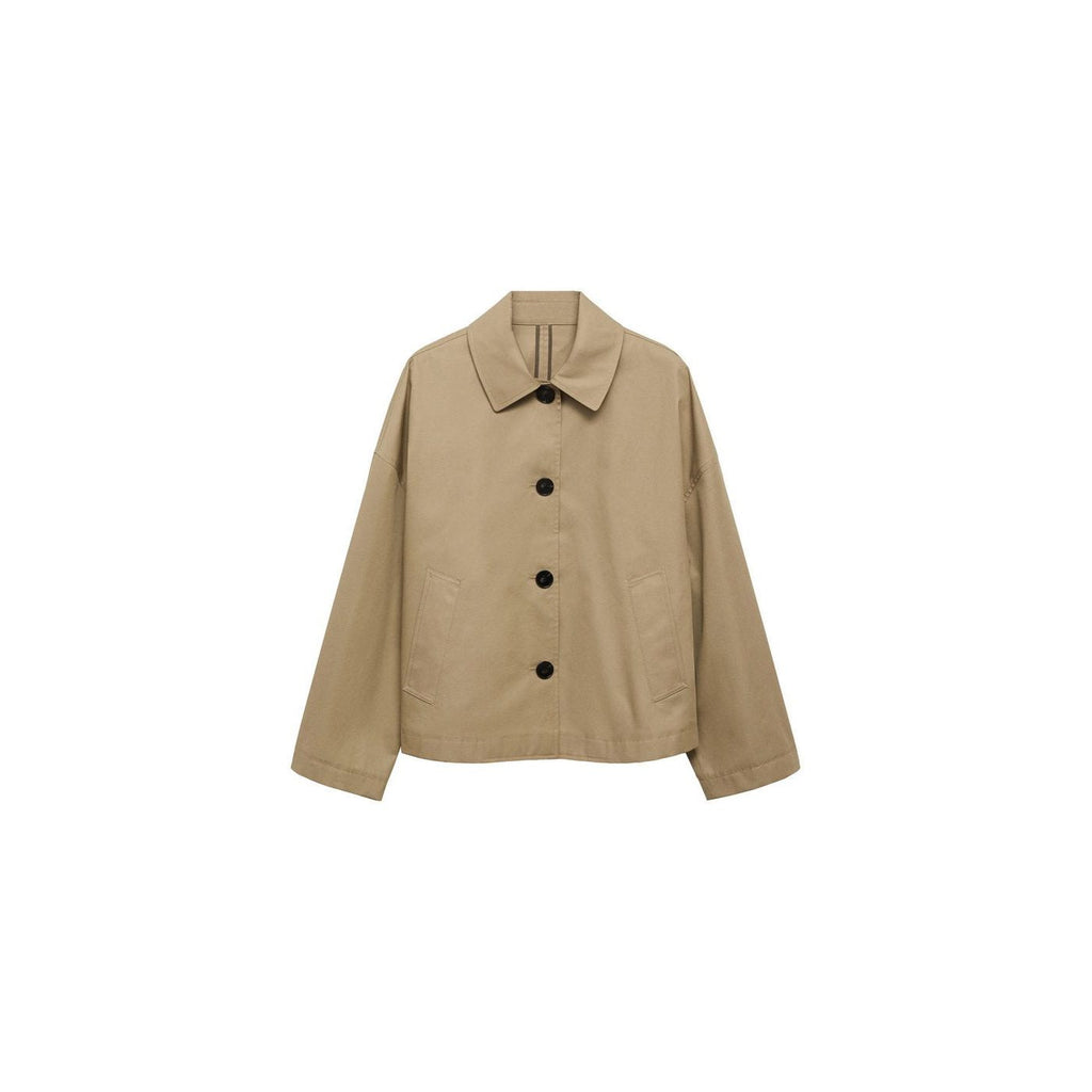 Veste Droite En Coton À Boutons