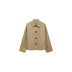Veste Droite En Coton À Boutons