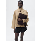 Veste Droite En Coton À Boutons