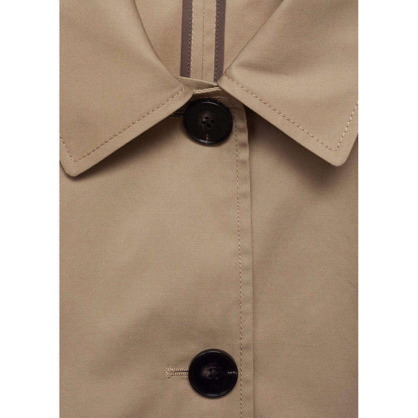 Veste Droite En Coton À Boutons