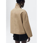 Veste Droite En Coton À Boutons