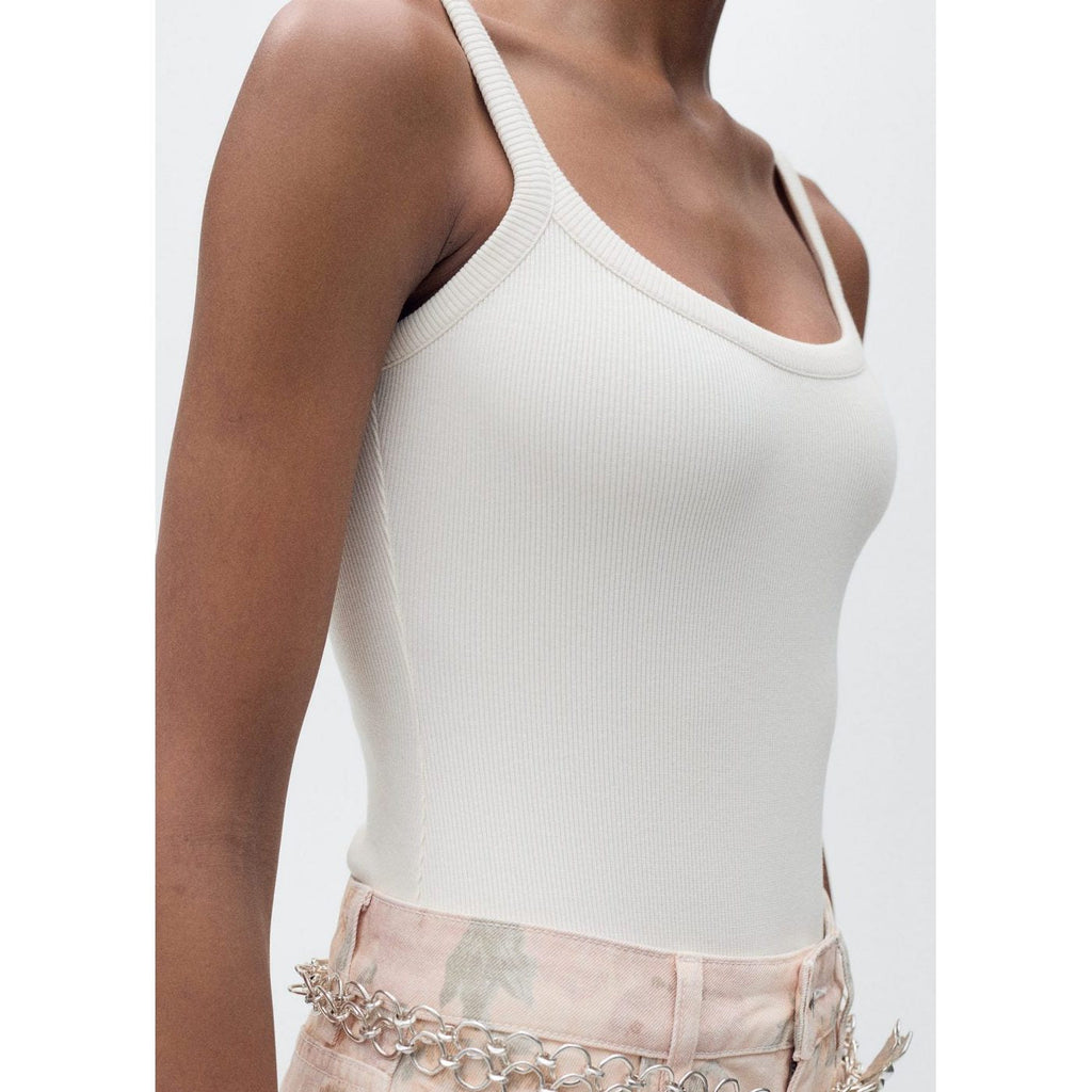 Body Coton Maille Côtelée