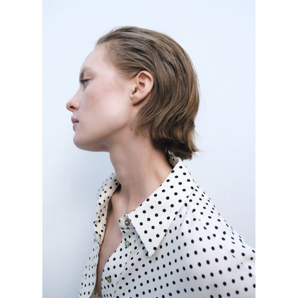 Robe À Pois Avec Ceinture