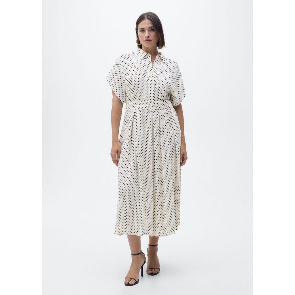 Robe À Pois Avec Ceinture