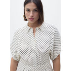 Robe À Pois Avec Ceinture