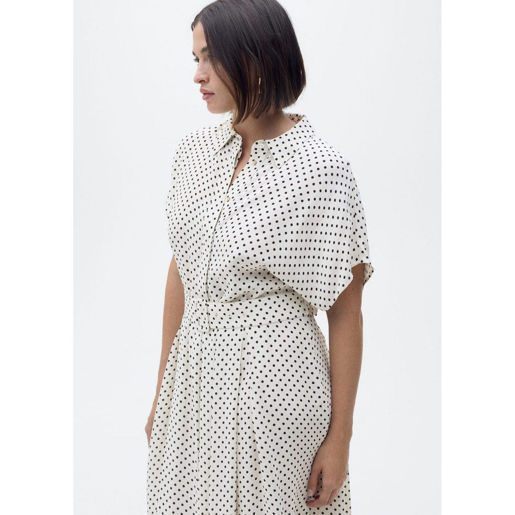 Robe À Pois Avec Ceinture