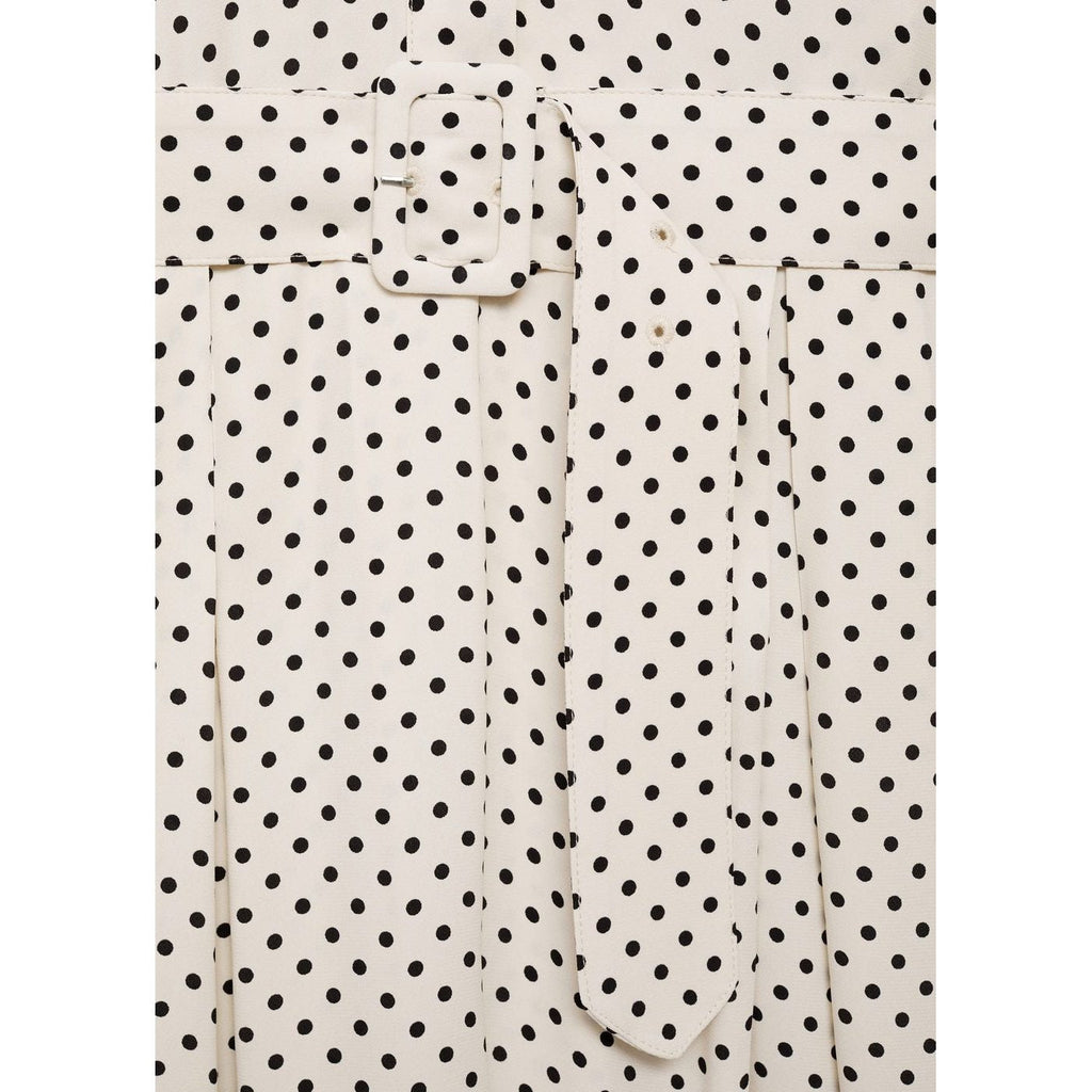 Robe À Pois Avec Ceinture