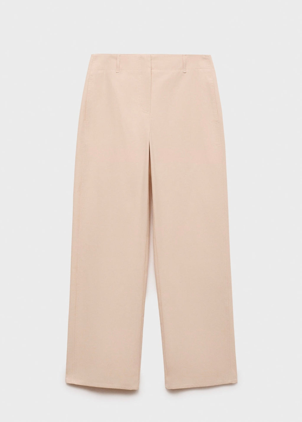 Pantalon Coton Droit Taille Moyenne
