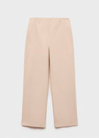 Pantalon Coton Droit Taille Moyenne