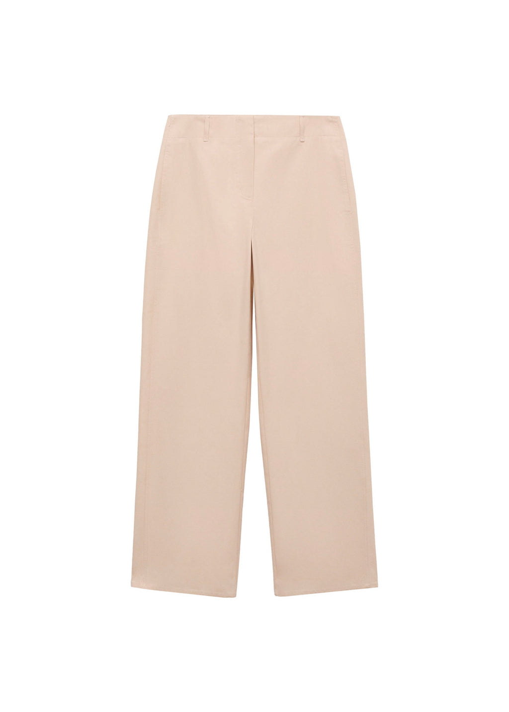 Pantalon Coton Droit Taille Moyenne