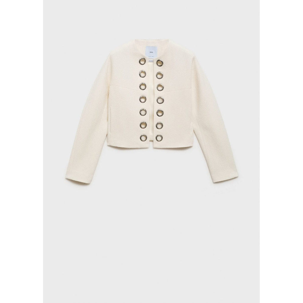 Veste En Coton Avec Bordure Perforée