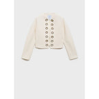 Veste En Coton Avec Bordure Perforée