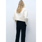Veste En Coton Avec Bordure Perforée