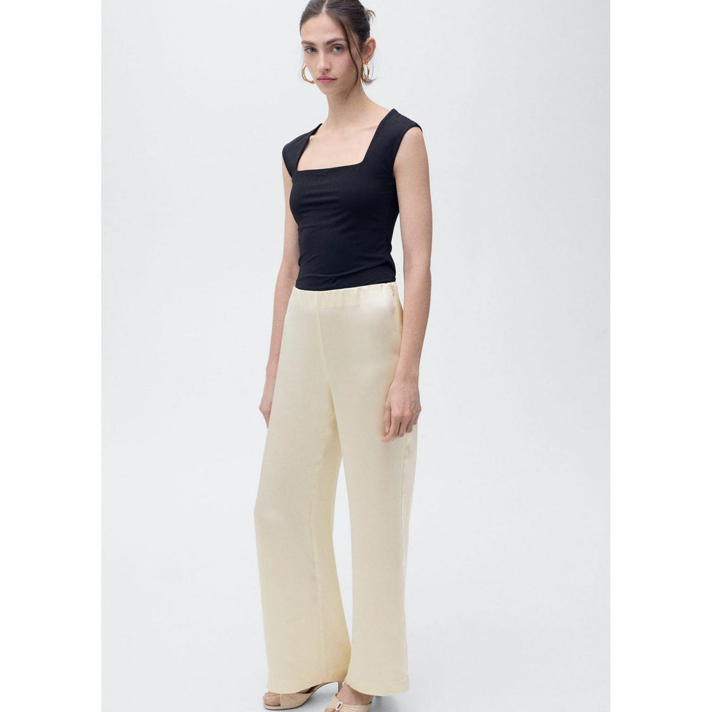 Pantalon Droit Satiné