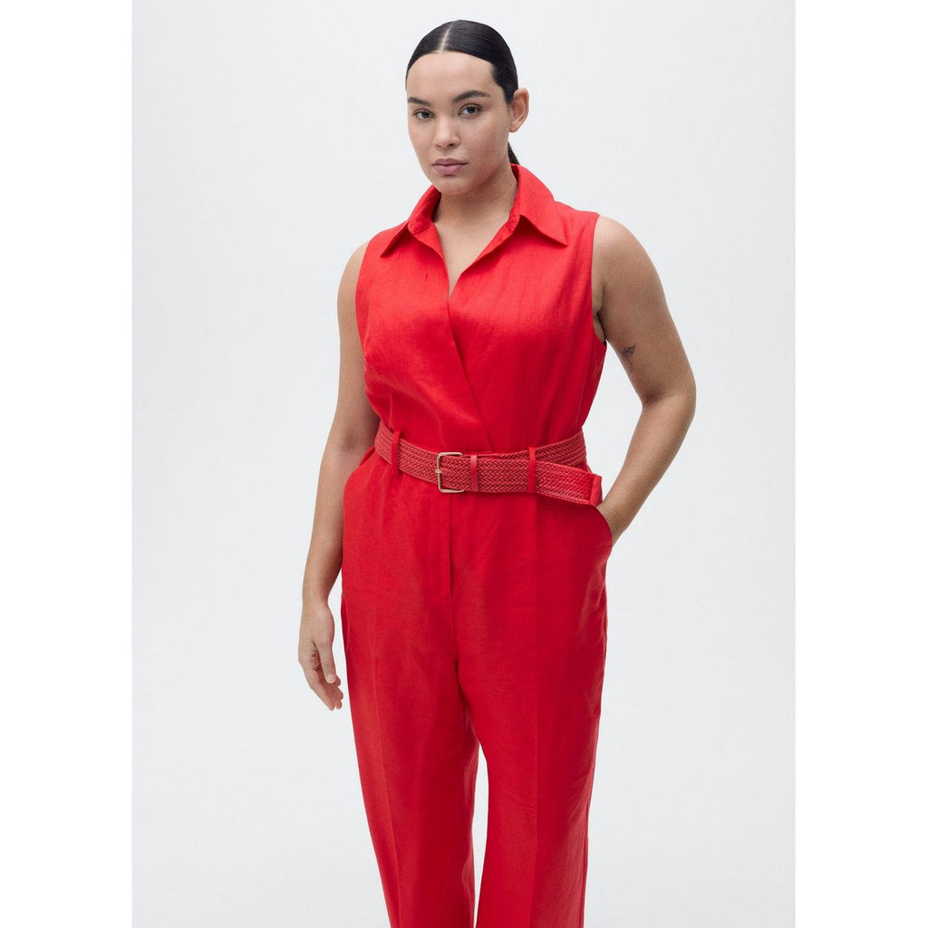 Combinaison Chemisier Lin Ceinture