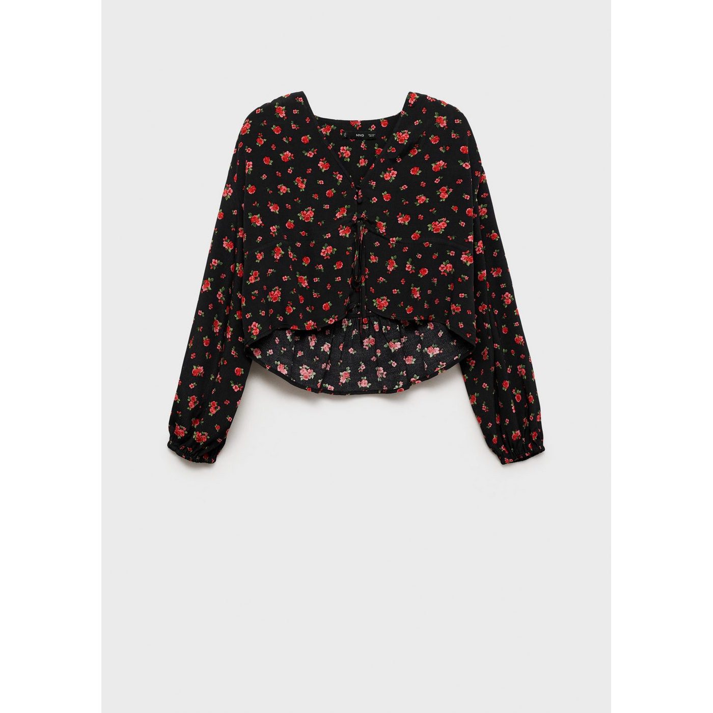 Blouse À Fleurs Volantée