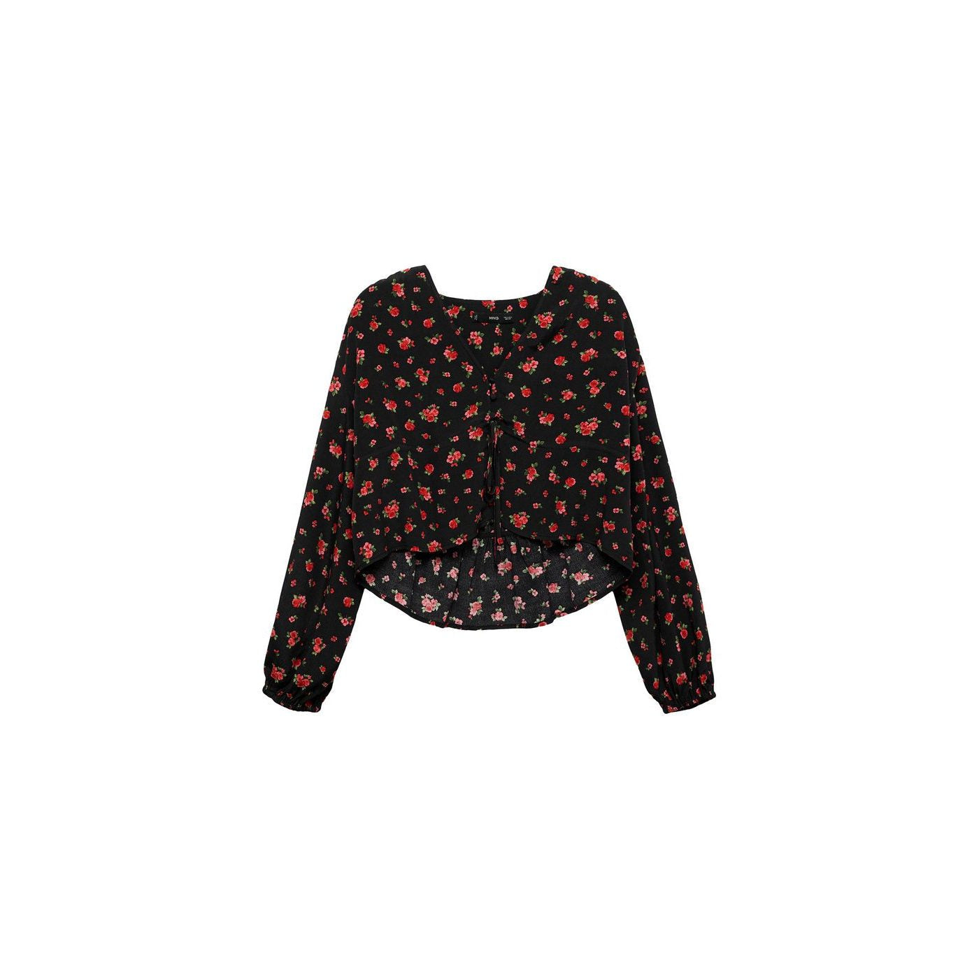 Blouse À Fleurs Volantée