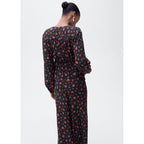 Blouse À Fleurs Volantée