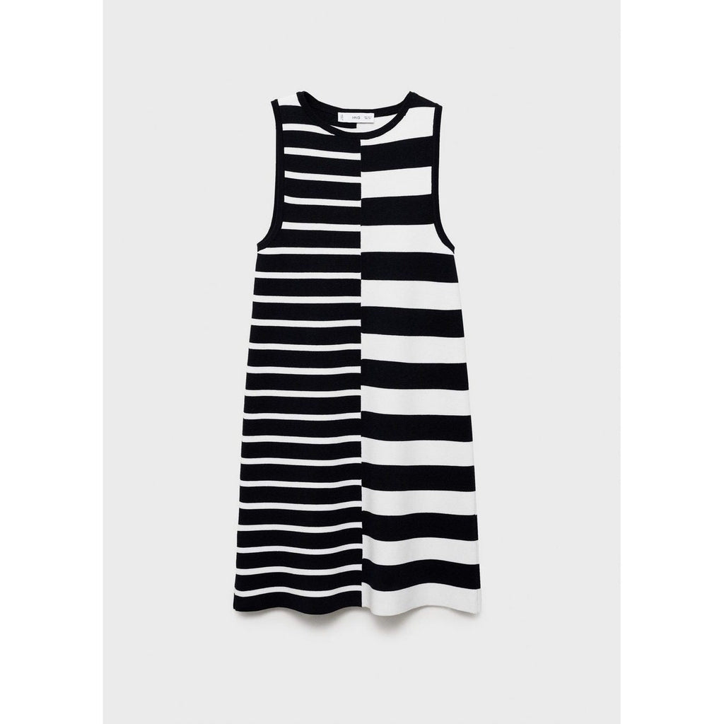 Robe Maille À Rayures Combinées