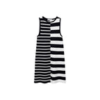 Robe Maille À Rayures Combinées